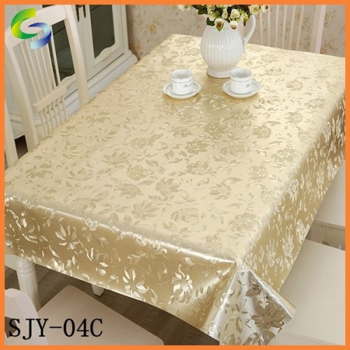 shiny golden embossing sequin table cloth