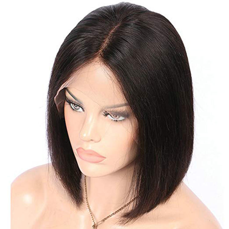 Short Bob Wigs Hair Straight 13x4 Lace Front Human Hair Bob Wigs for Women 130% Density Pre Plucked with Baby Hair