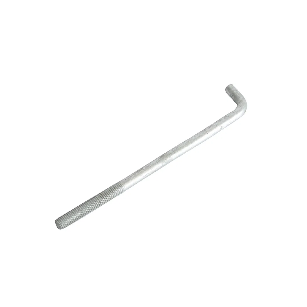 High Tensile L Type Right-Angle Foundation Anchor Bolts with Nuts Forged Plain Holding Bolts DIN Standard High Quality Steel