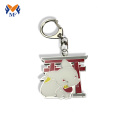 Metal enamel keychain with photo in chinese