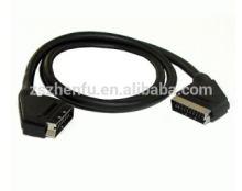 Scart Plug to Scart Plug Nickle plated