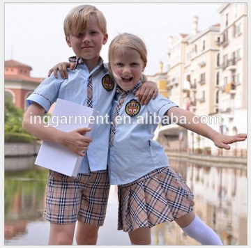 Primary School Uniform Light Blue Popline Shirt