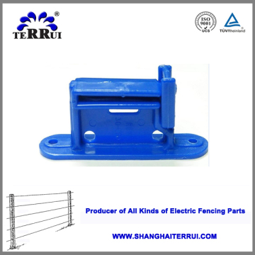 Electric fence horse tape insulator for wood post