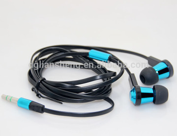 Stereo earphone 3.5mm with flat pvc earphone cable