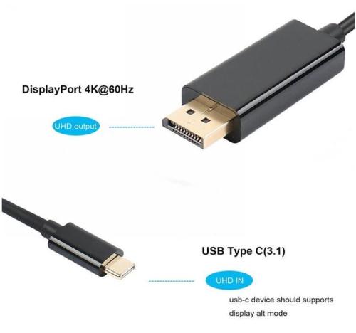 Type C to Display Port Cable