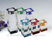 2016 hot sale crystal cube candle holder for home decor