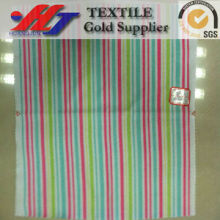 Stripe print cotton lycra fabric for t-shirt
