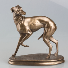 Decorative brass animal sculpture bronze greyhound life size dog statue