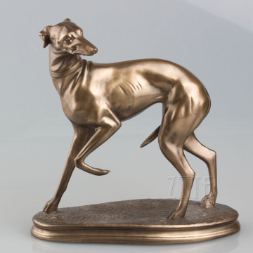Decorative brass animal sculpture bronze greyhound life size dog statue