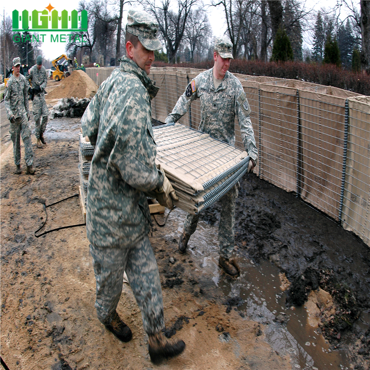 Square welded gabion box hesco military fence