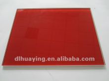 Red Silk Screen Printed Glass