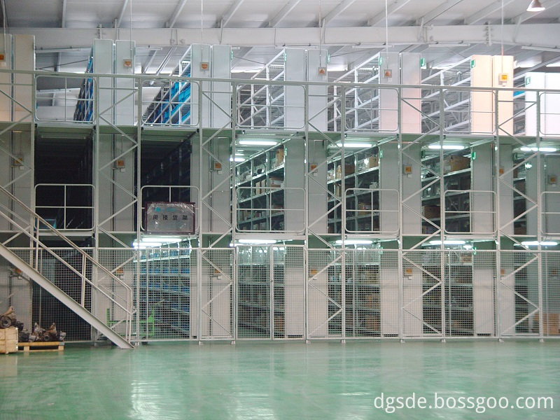 3 Tiers of Mezzanine Racking and Flooring