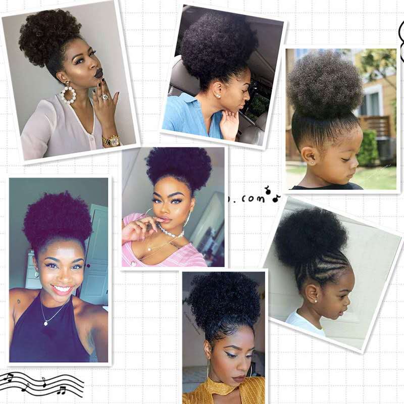 2019 new product hot selling elastic synthetic afro kinky curly hair ponytail