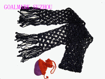Knit black Muffler