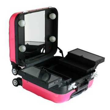 Sky Blue Cosmetics Case Beauty Makeup Box Wholesale Travel Vanity Case