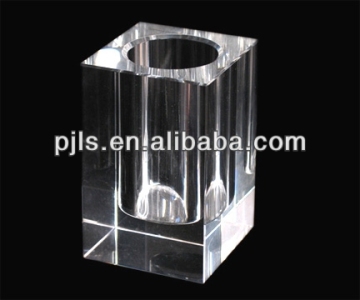 pen container, crystal pencil vase desktop crystal pen stand