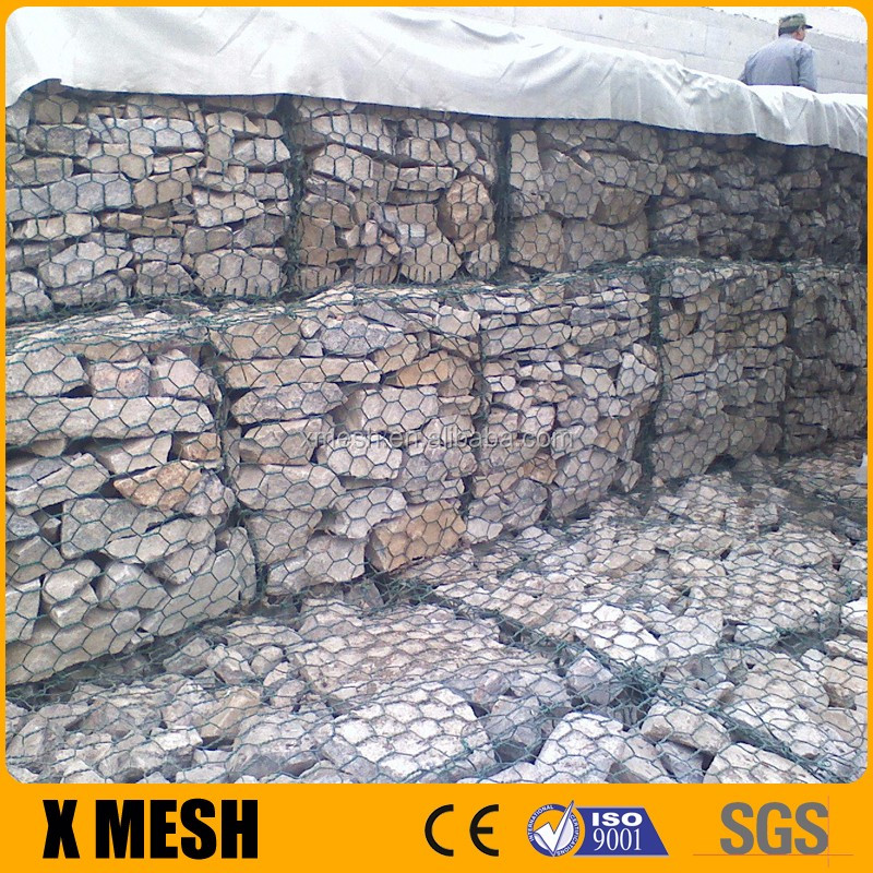 ASTM A975 Standard Gabion rock netting, wire gabion, gabion mesh for Strengthening structure of soil