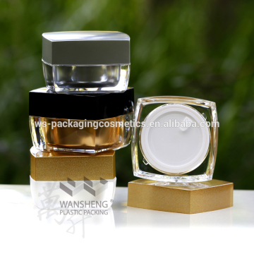 5g Acrylic Square Outer Inner Round Cosmetics Jar