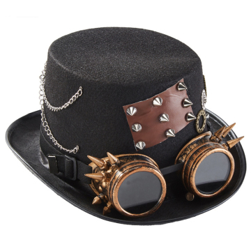 Steampunk Halloween Bash Prop Gear: Riveted Glasses and Top Hat