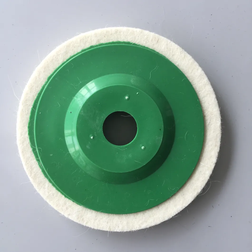 100mm Grinding Polishing Buffing Wool Wheel with Plastic Backing