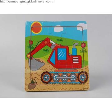 Wooden Engineering Car Puzzle