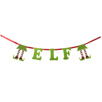 Christmas 3D magic elf bunting banner