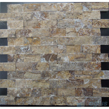 French Gold Split Brick Marble Mosaic