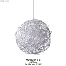 Aluminum ball shape wire pendant lamp