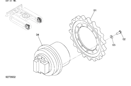 Excavator ZX55/60 Drive Gear 1033596 China Manufacturers Suppliers