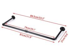 Rustic Style Cast Iron Pipe Clothes Rack