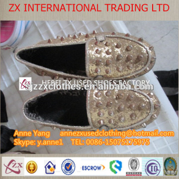 hot sale trendy second hand shoes used cream shoes