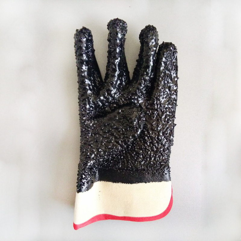 Guantes antidetizos de pellets de PVC. Puño de seguridad.