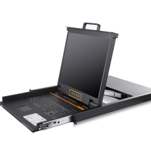 1U 19inch Rackmount IP Console: 8-Port Server Rack LCD KVM Switch