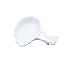 Custom Ceramic Kitchen White Round Spoon Rest with Logo Engraving