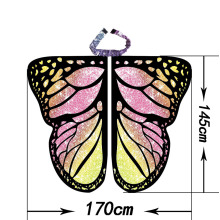 Butterfly Wings Shawl Fairy zachte stof voor dames dames partij nimf kostuum accessoire