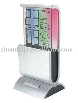 Colour changing LCD clock