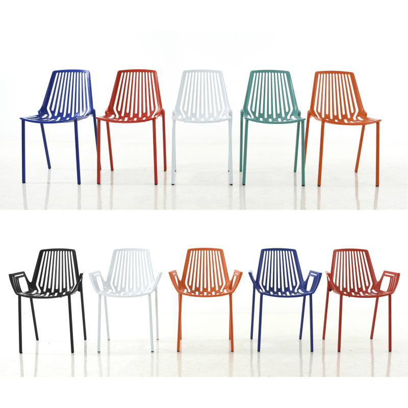 Outdoor furniture aluminum dinning arm chair and restaurant garden chair