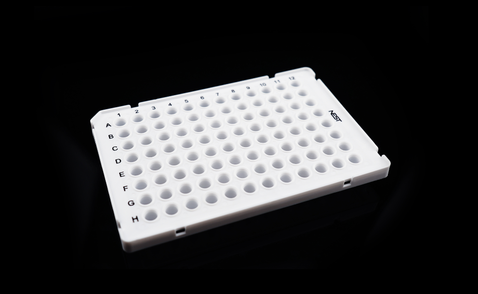 96-Well 0.1 مللي ألواح PCR شبه تنورة