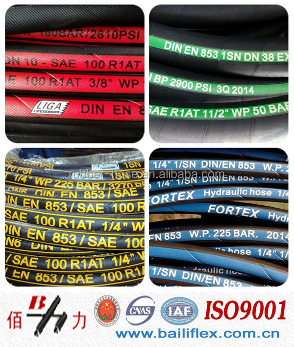 Embossed Mark Hydraulic Rubber Hose for Engineering Machinery