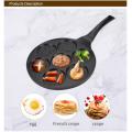 7 holes 26cm Smiley Face Mini Pancake Non-stick Waffle baking Breakfast cookie omelette Egg fry pan