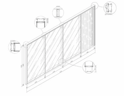 Shaneok Modern Demountable Tempered Glass Office Wall Dividers