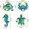 Tropische Meeresschildkröten Seahorse Krabbenfischwanddekoration