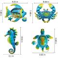 Tropical Sea Turtle Seahorse Crab Fish Wall Decor