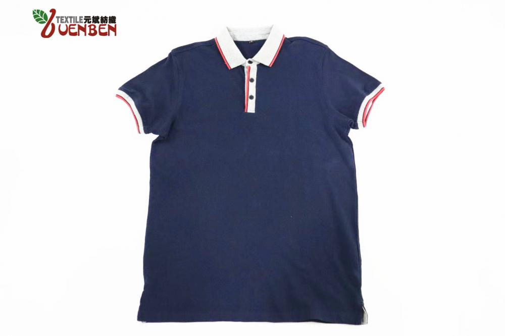 Herren Polo Solid PK mit Kontrastrippe