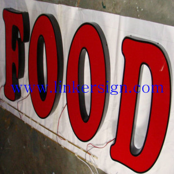 advertising frontlit acrylic led letters sign and 3d sign letters