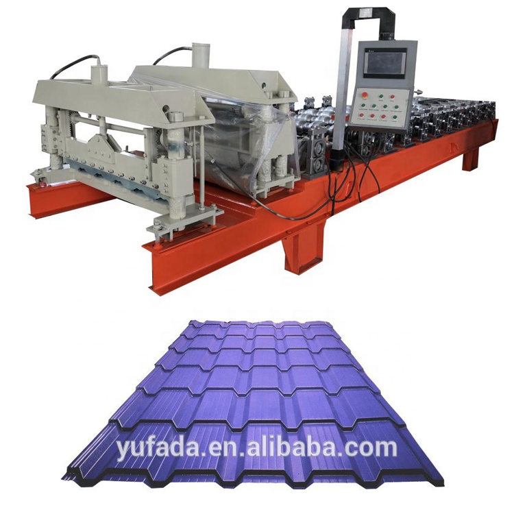 YUFA 2021 Stone coated steel tile machine glazed tile roll forming machine