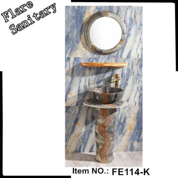 Factory price flower type porcelain bathroom sinks