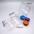 Embalagem de 4 cavidades em blister de plástico transparente Macaron Clamshell