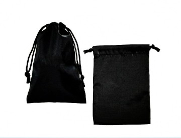 Black Velvet Bag with Logo in square shape,/Velvet Jewellery pouch/velvet drawstring bag