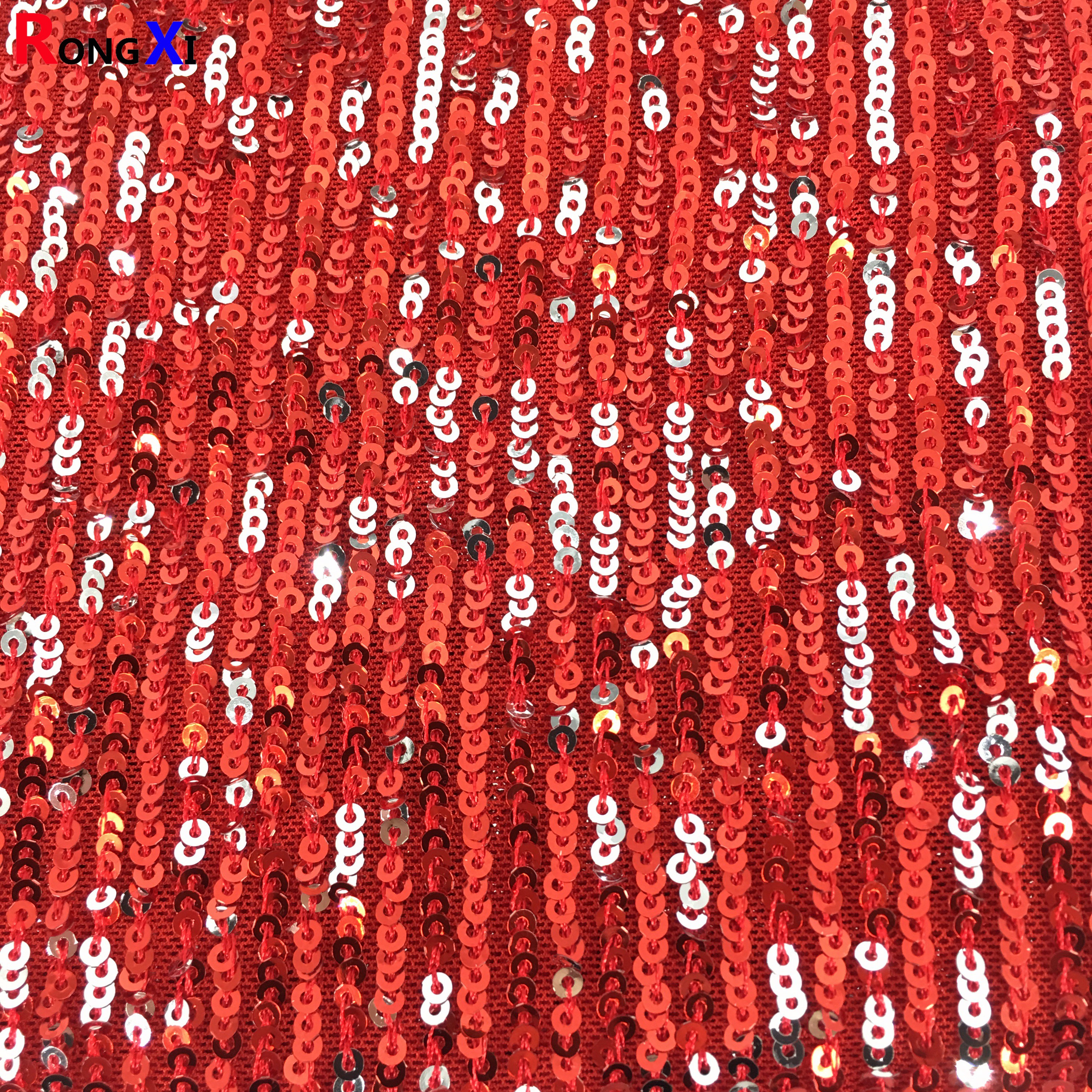 RXF0748A high quality Brand 3mm Dress Embroidery Sequin Lace Fabric